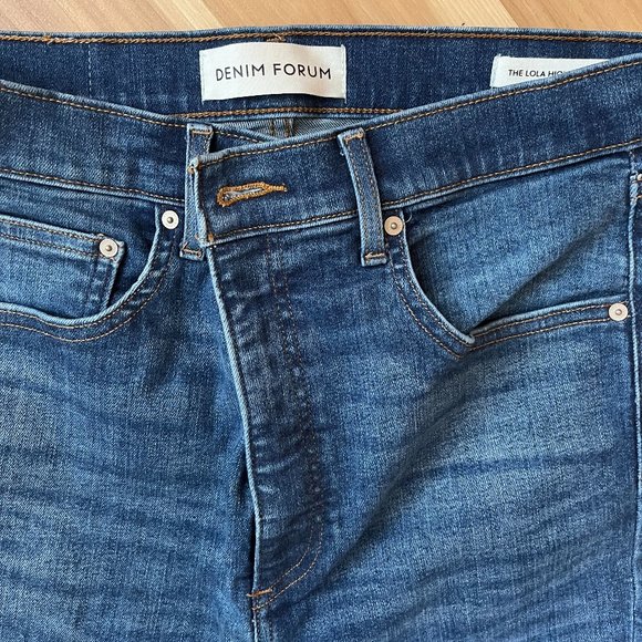 Worn once DENIM FORUM Lola high rise sz 30/30 inseam - Picture 1 of 5